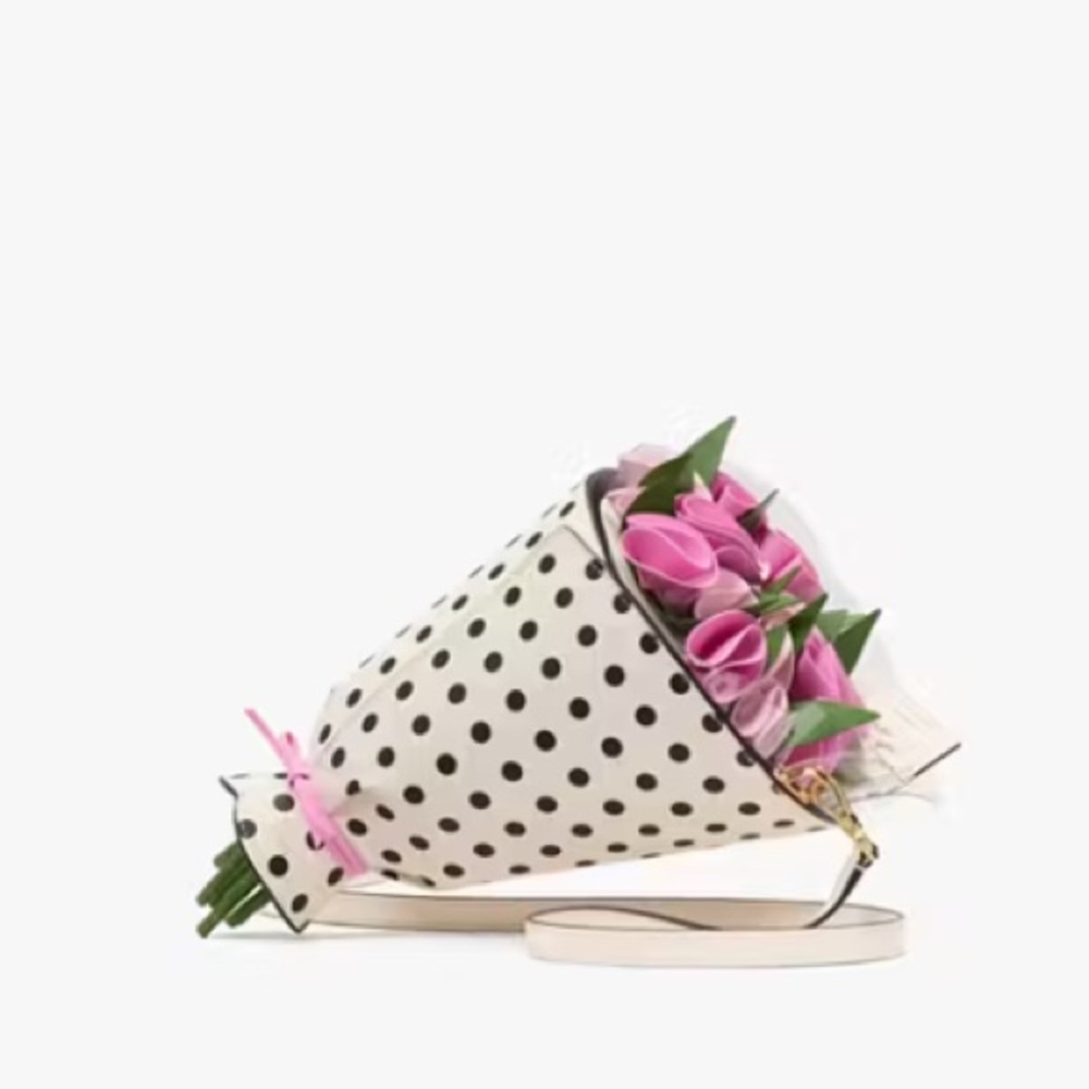 Kate Spade Polka Dot Flora Flower Bouquet Crossbody - NWT